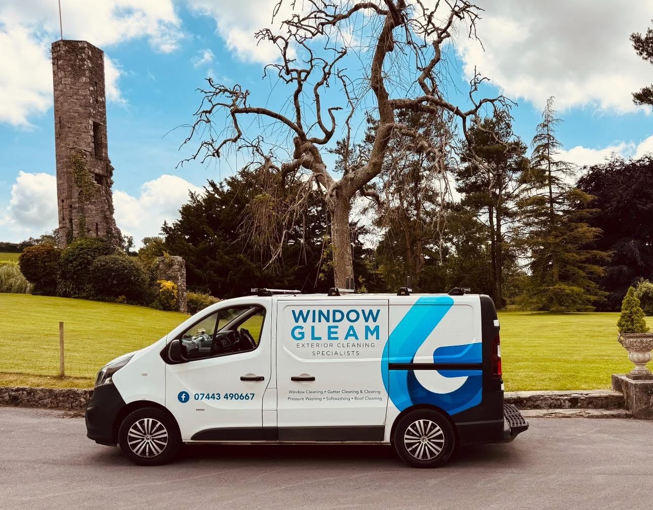 Window Gleam branded exterior cleaning van