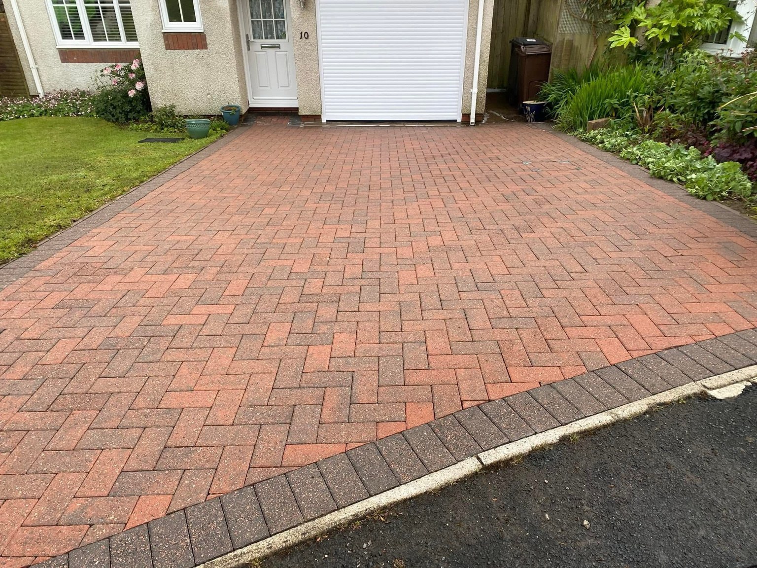 Driveway after professional cleaning